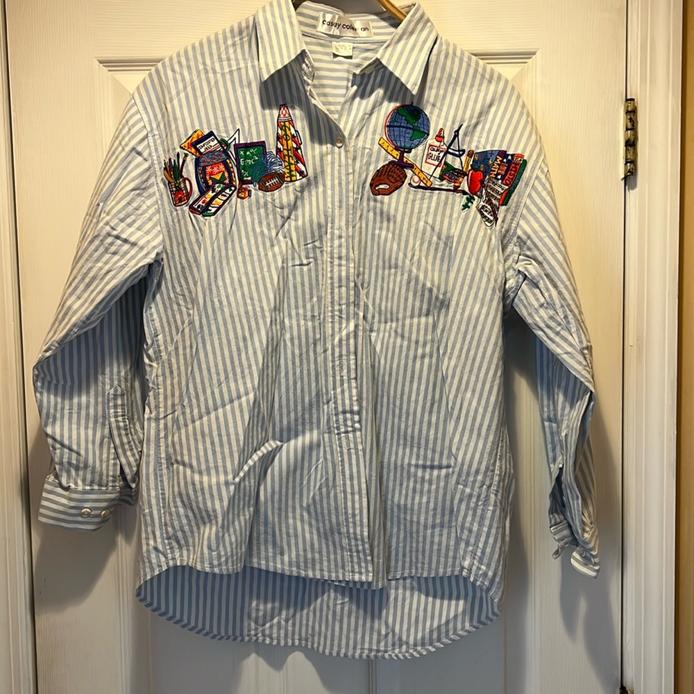 Vintage school embroidered shirt
